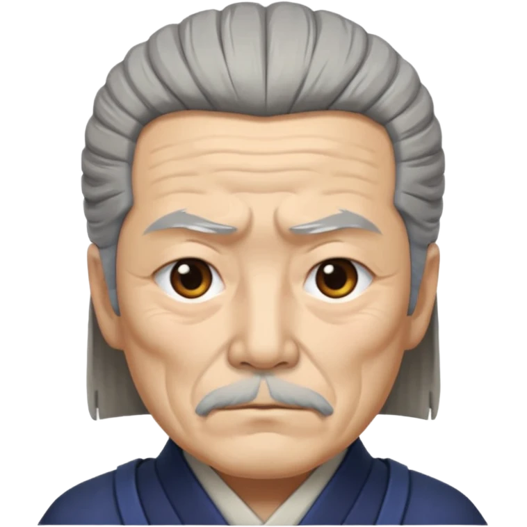 Japanese Castle Lord, old, half body emoji