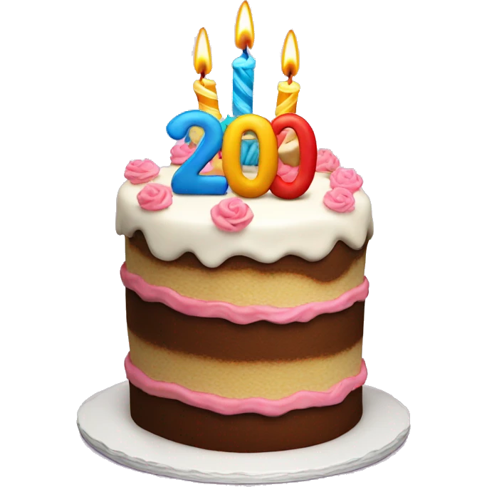 Birthday cake for 20th birthday emoji