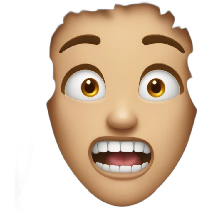 A woman acting like a monster with his hand and his face says grrr. His hands are visible !  emoji