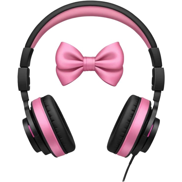 headphones with bow on the right side  emoji