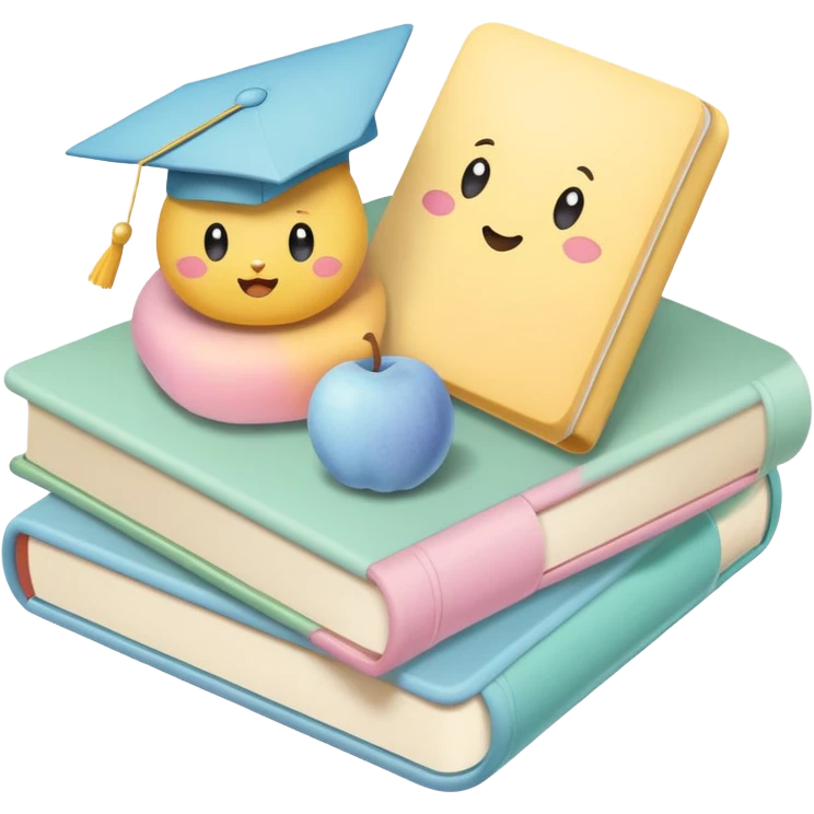 Material de escuela preescolar tierno  emoji