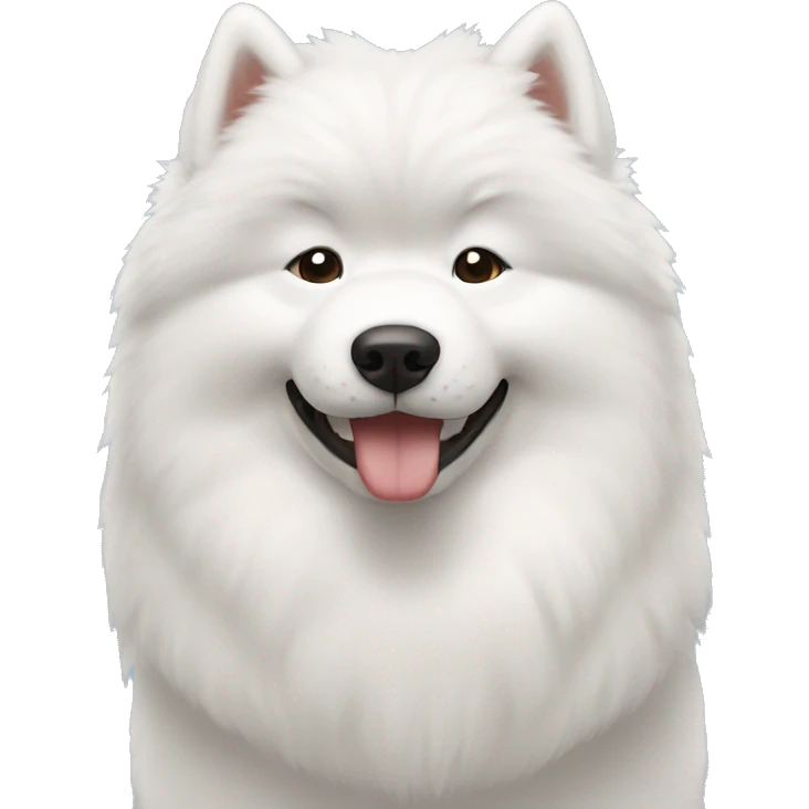 Samoyed eating emoji