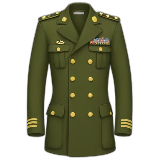 Military pea jacket emoji