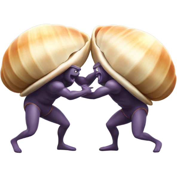 Wrestling clams emoji