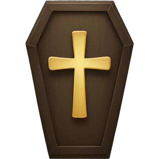 coffin with cross on it emoji