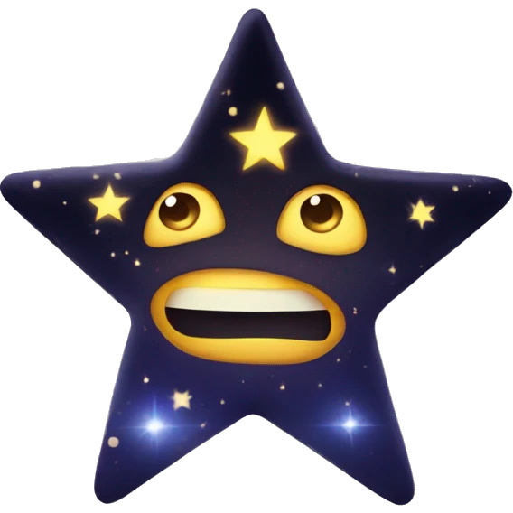 A star with glowing star like eyes  emoji