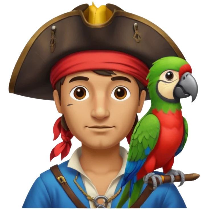pirate and parrot emoji