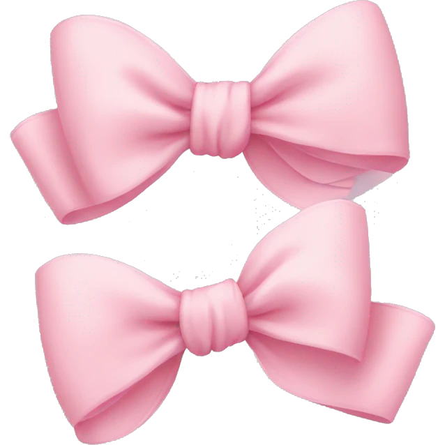 Light pink bows emoji