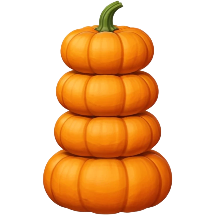 Pumpkin Stack – Three pumpkins stacked like a tower emoji