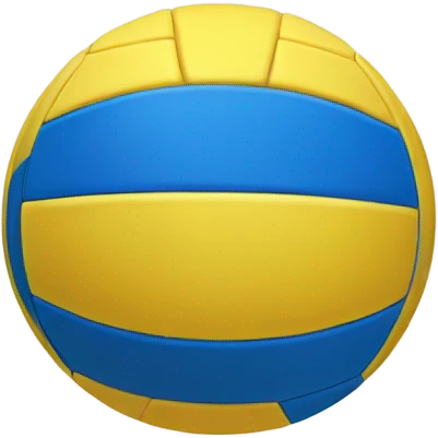 Blue And yellow Volleyball  emoji