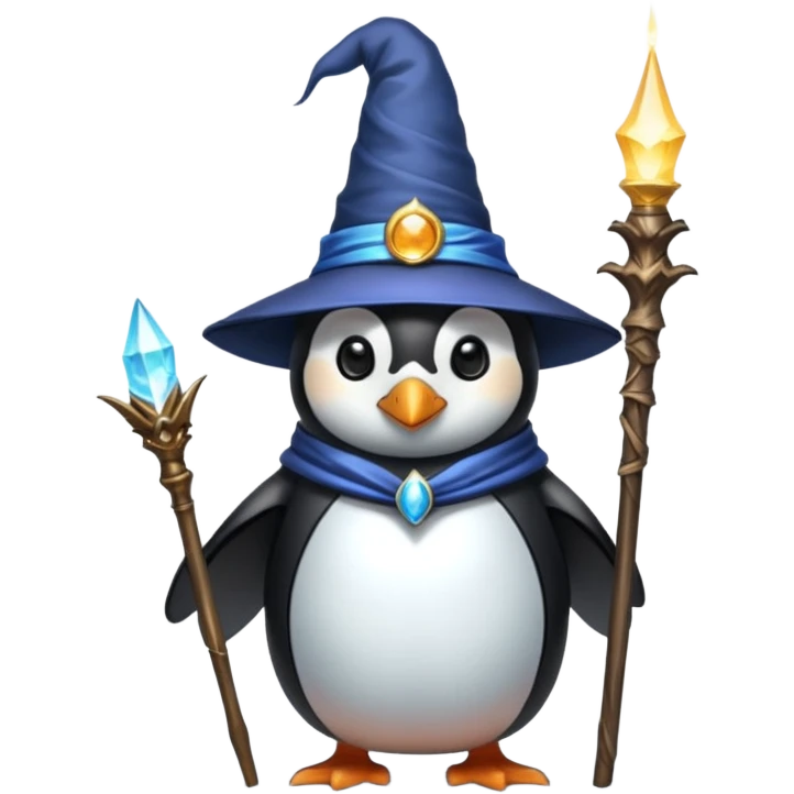 Penguin Wizard emoji