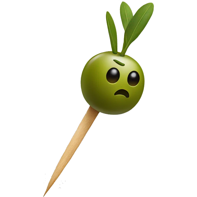 olive on toothpick emoji