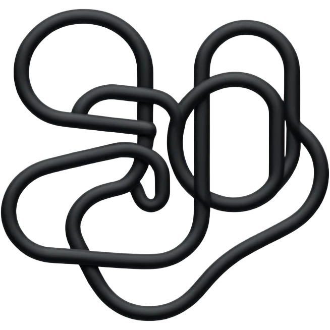 connected flowing BLK letters where all letters are joined together in one continuous design emoji