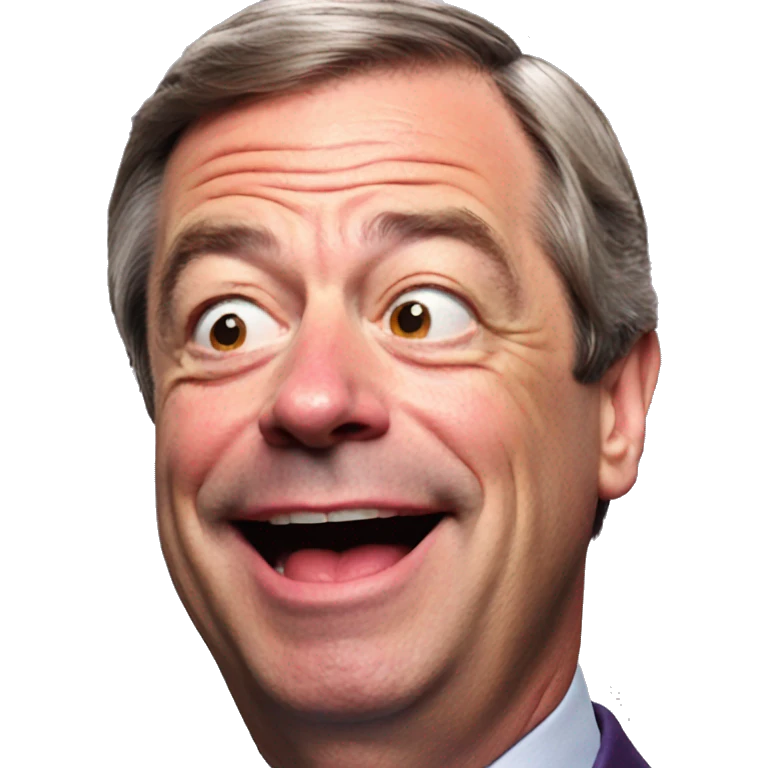 Nigel Farage side profile Pog expression emoji