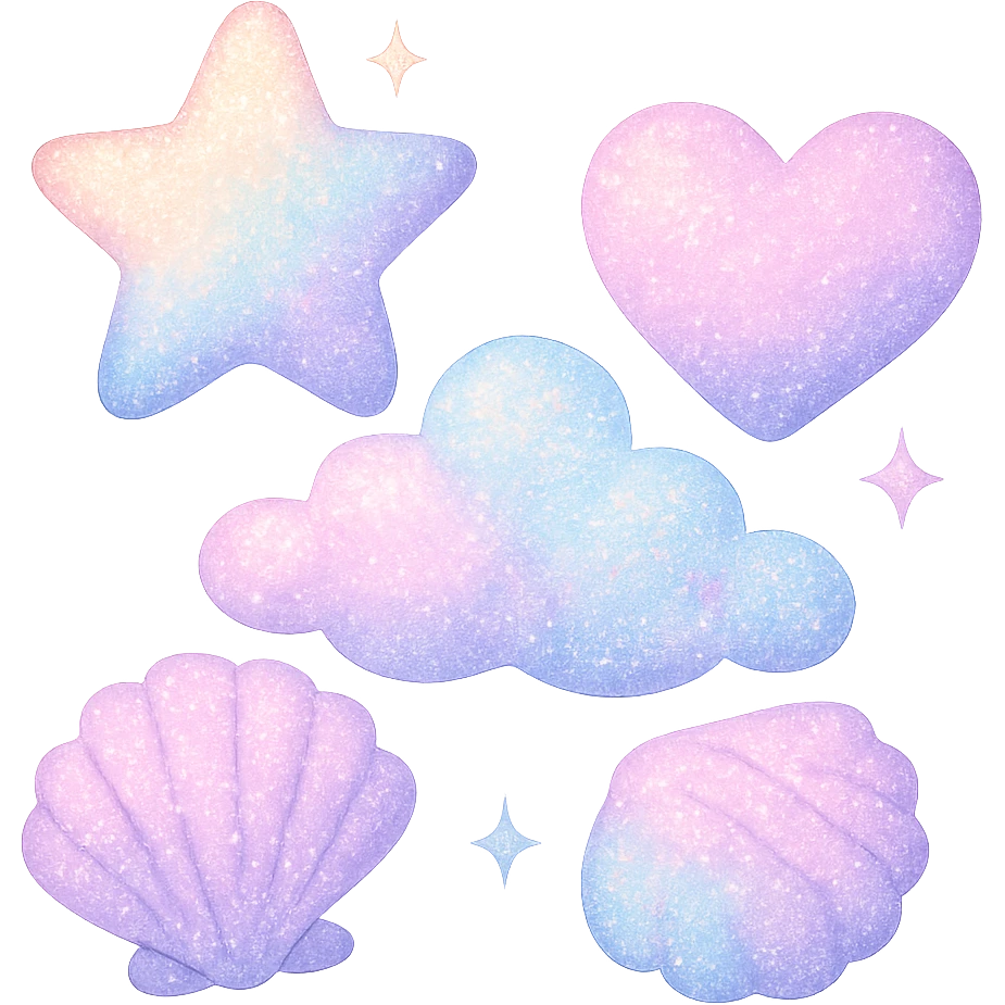 sparkly pastel random  object,  remove background emoji