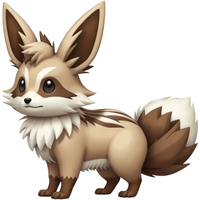 zigzagoon-Eevee-linoone-furret-Fakémon-hybrid-creature (full body)  emoji