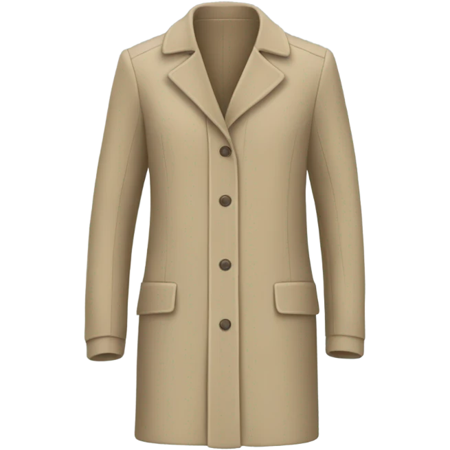 beige coat emoji