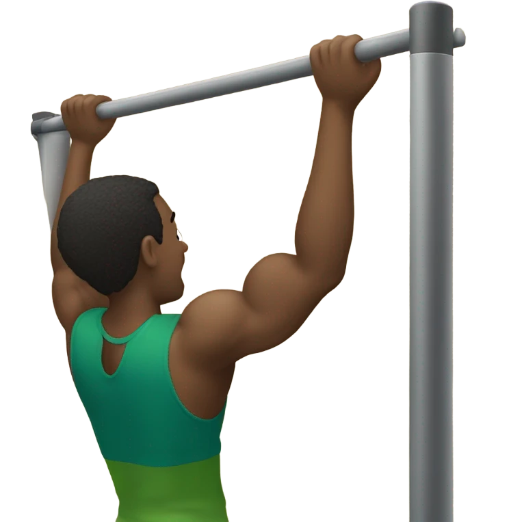 Doing a pull up emoji