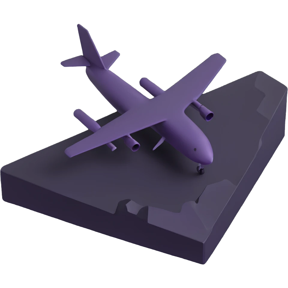 irregular plane with uneven surface and random elevations emoji
