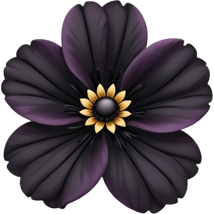 Black flower emoji