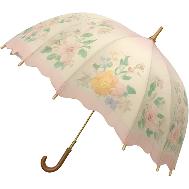 vintage floral umbrella emoji