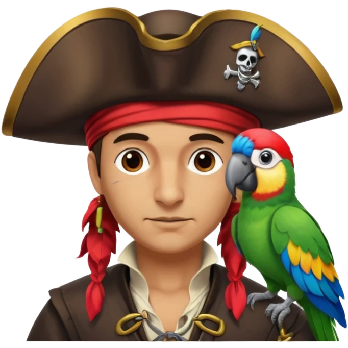 pirate and parrot emoji