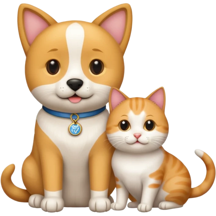 émote d'un chien et d'un chat avec un texte Ultra Premium DIrect emoji