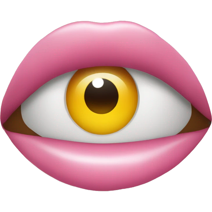 Emoji yeux en cœur avec une bouche  emoji
