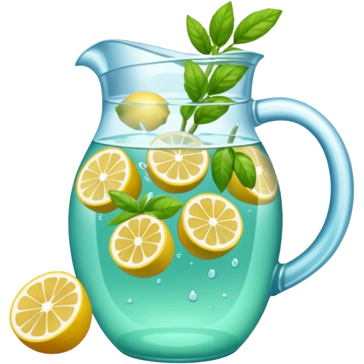Una jarra de agua de sabor emoji