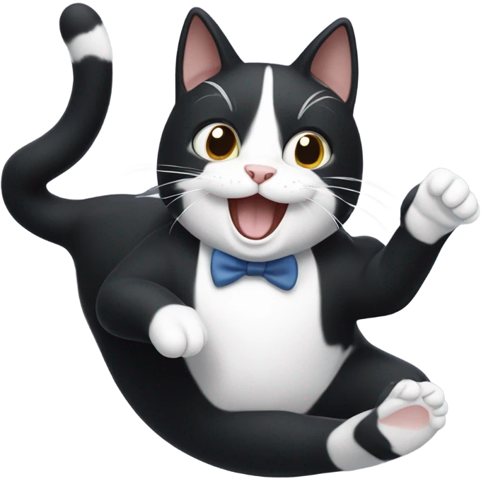 tuexedo cat playing emoji