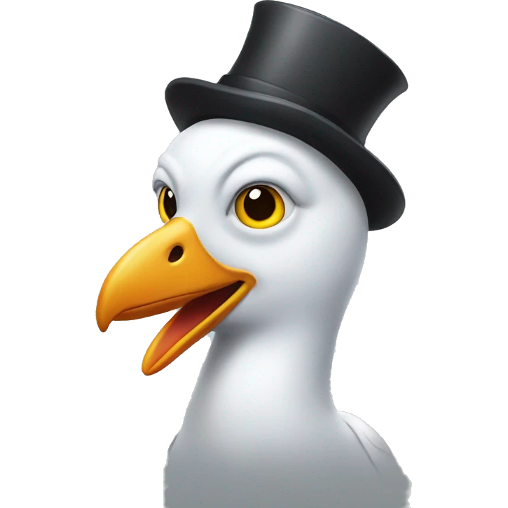 A seagull clown emoji