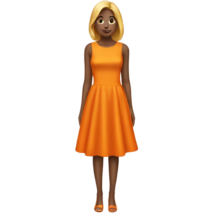 orange color Dress emoji