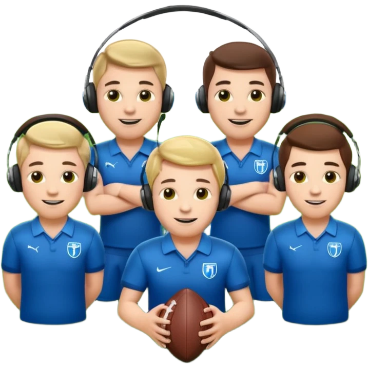 football manager and players emoji