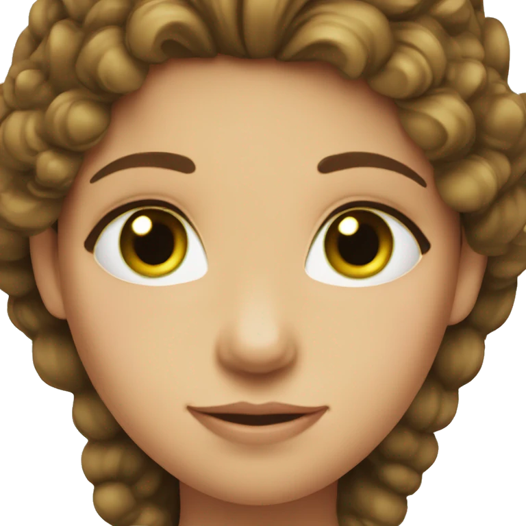 brown haired green eyes girl with crown kn emoji