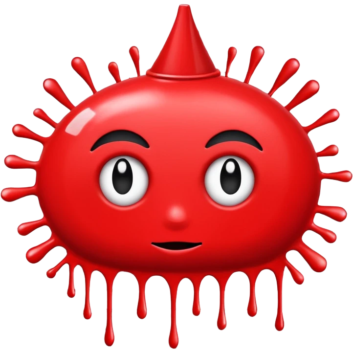 Сделай красное граффити "CNS" emoji