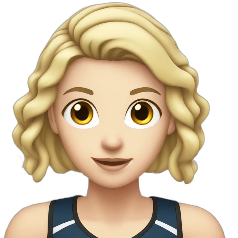 white girl,volleyball, over the net emoji
