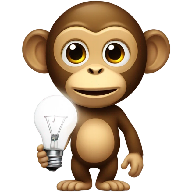 Monkey with light bulb emoji
