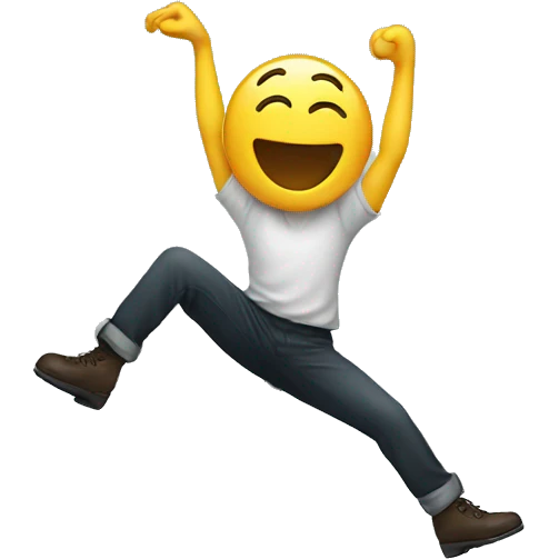 happy guy dancing on pole emoji