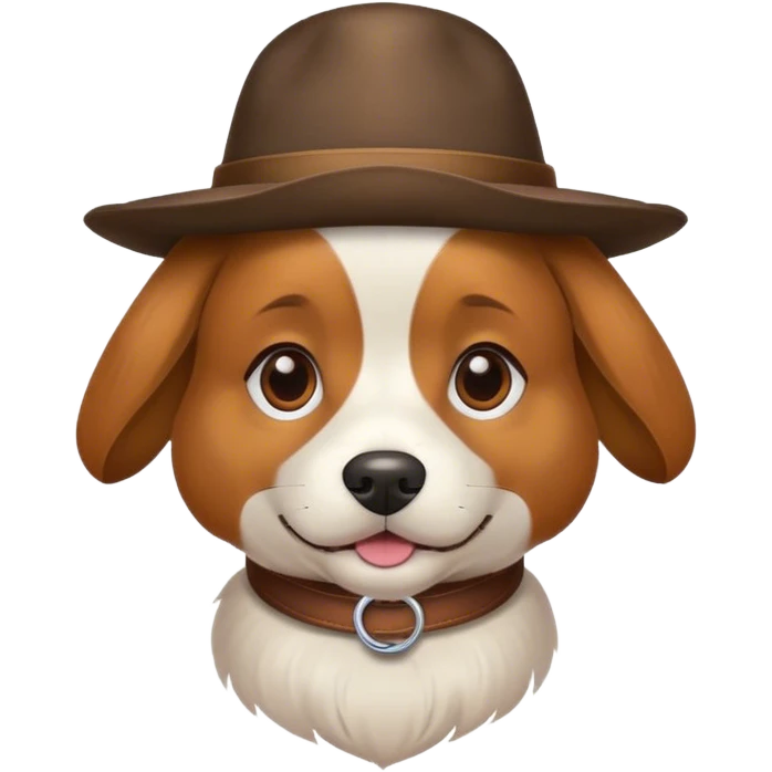 Dog with a had emoji