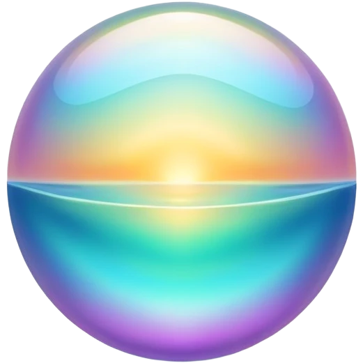 Elegant floating orb with subtle style essence waves, inspirational energy aura, minimalist glow emoji