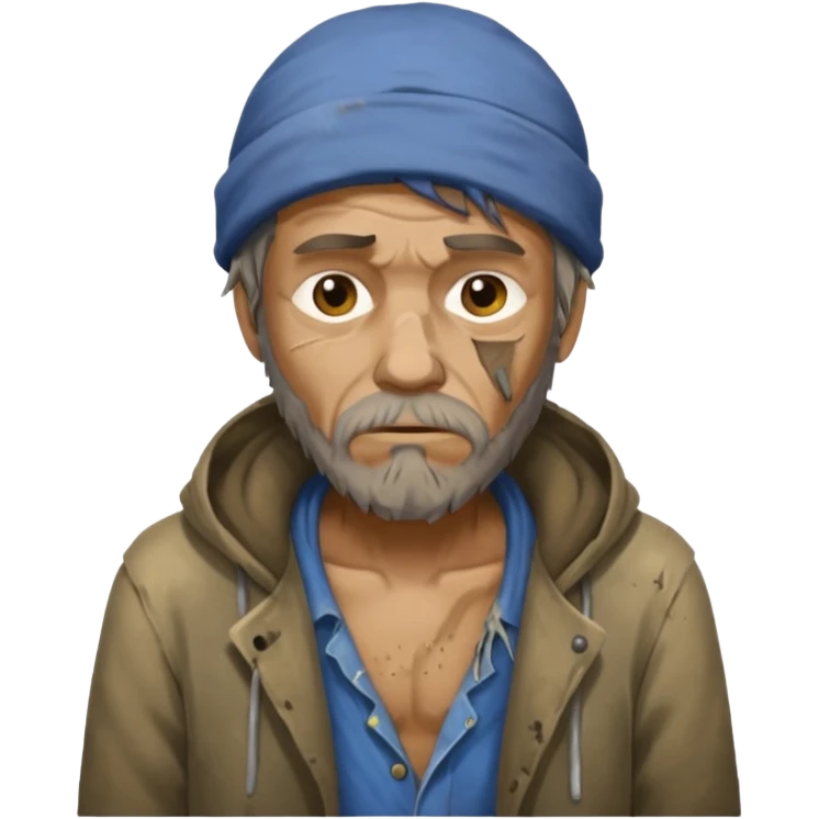homeless man sleeping on street emoji