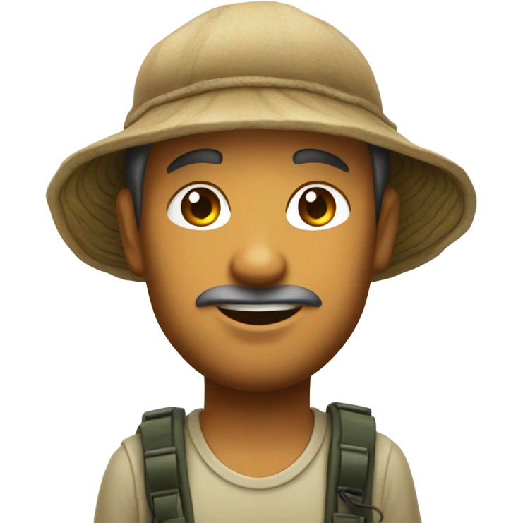Caucasian fisherman no beard in love with Philippine island girl on an island emoji