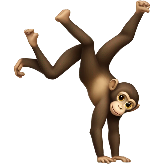 Monkey doing a handstand emoji