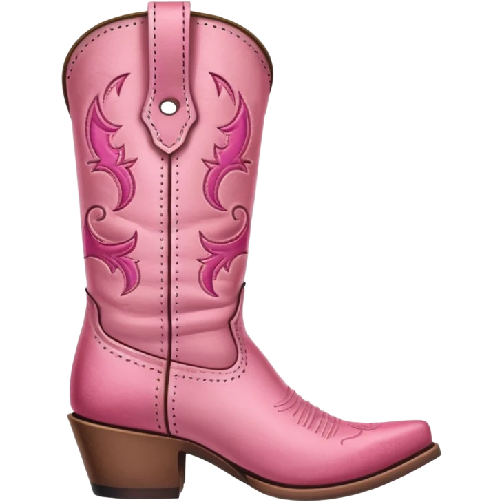 Cowboy boot pink emoji