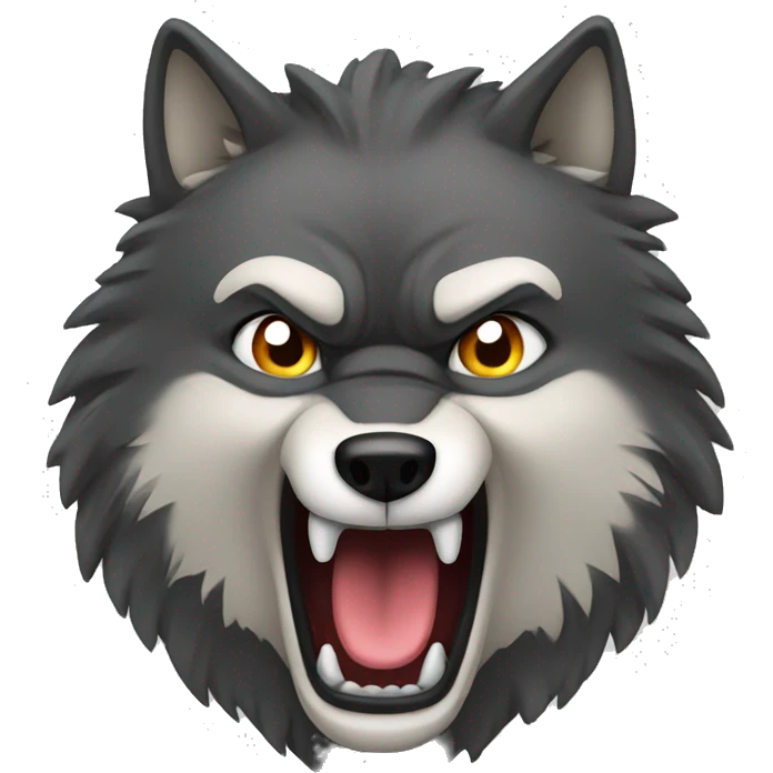 angry wolf emoji