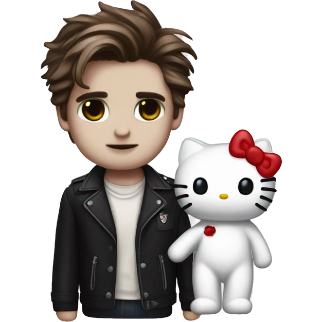 hello-kitty with Edward cullen   emoji