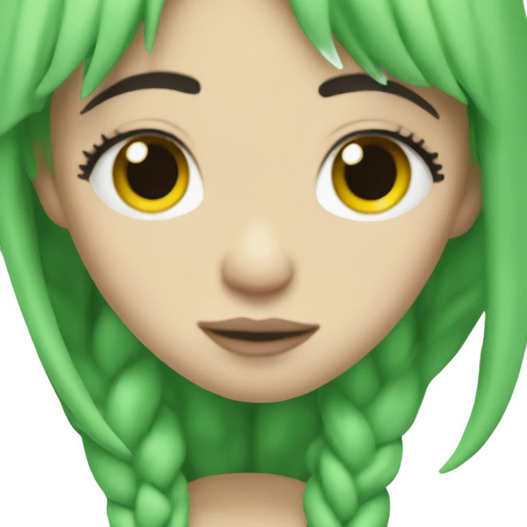 green hair billie eilish emoji