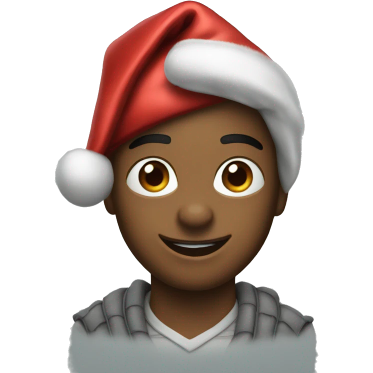 spiderman wearing a santa hat emoji