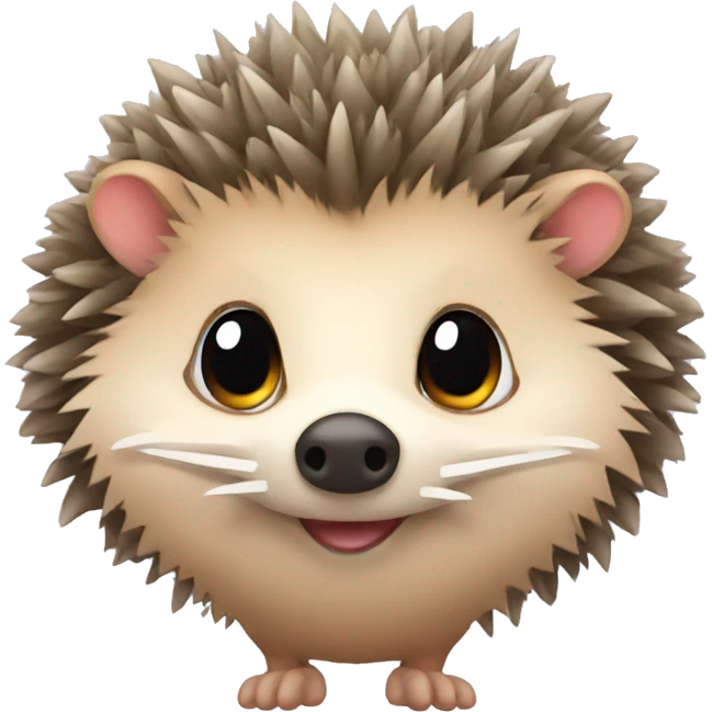 hedgehog wearing a bow emoji