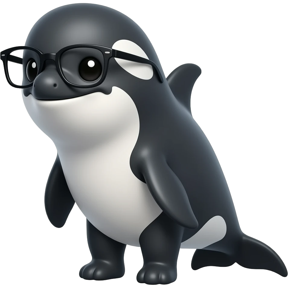 orca wear glasses emoji